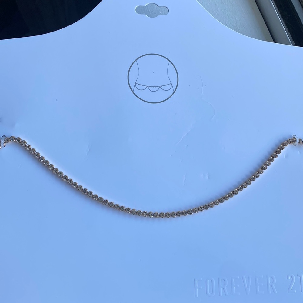 Gold crystal belly chain